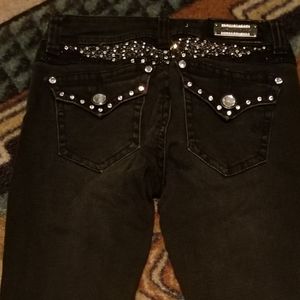 L.A. Idol embellished angel wing Jean's size 1